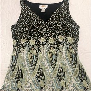 TALBOTS 100% SILK Lined Sleeveless Knit Blouse